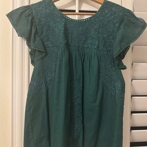 Elegant J. Marie Green Lace Women's Top